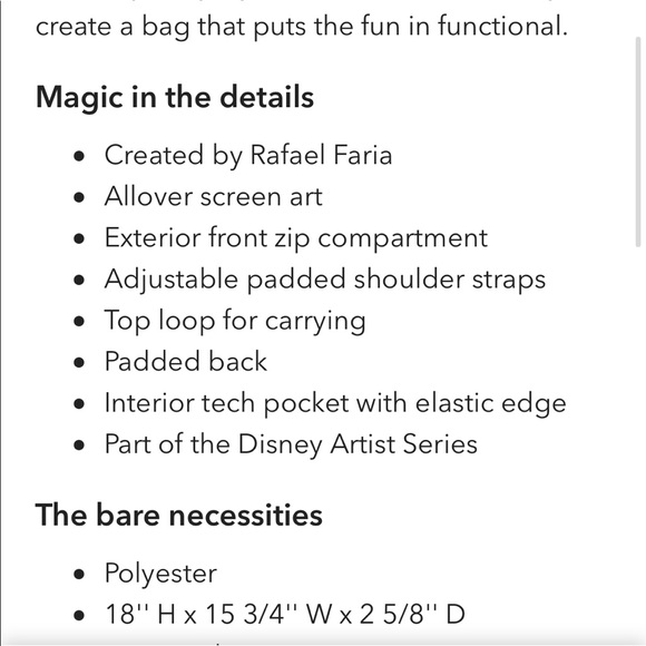 Mickey Mouse Backpack Rafael Faria - Picture 3 of 8